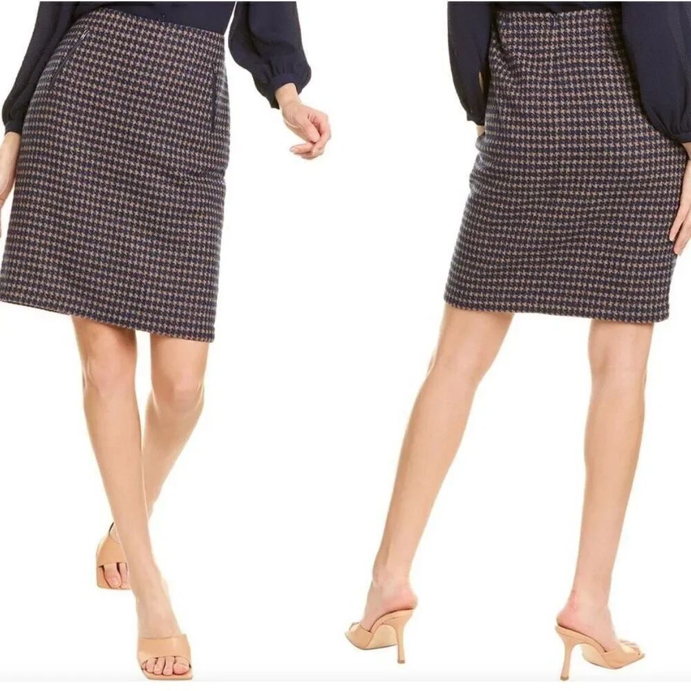 J. McLaughlin Kenmare Pencil Skirt size 6 Houndstooth - Picture 8 of 8